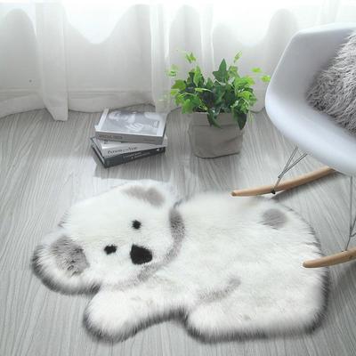 Neuer Kunstfellteppich Langhaariger Panda Koala Tierförmiger Teppich Matten Wohnzimmer Schlafzimmer Kinderzimmer Süßer Teppich