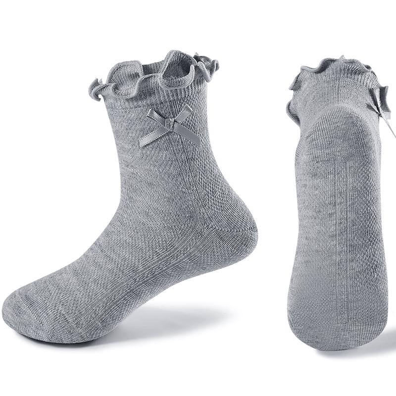 Girls' Breathable Lace-Trim Socks 3-Pair Pack
