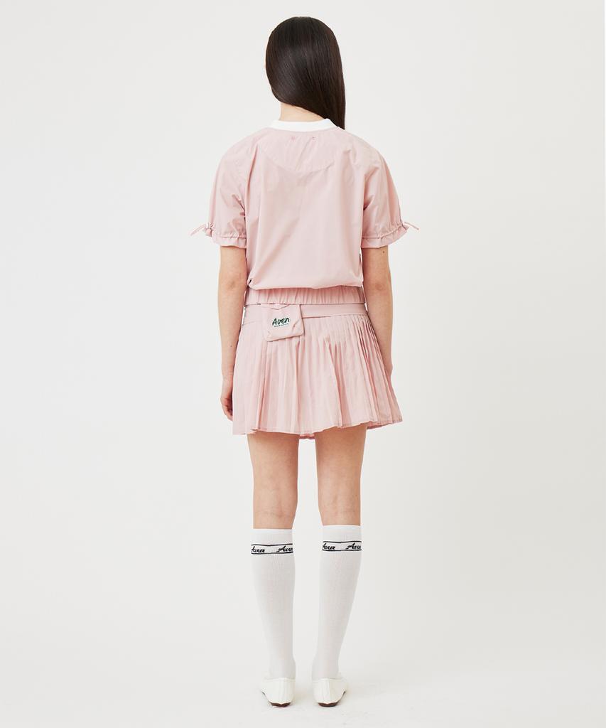 A Ben Flare Pleated Skirt Pink