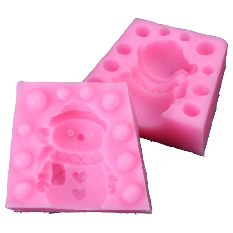 Christmas Snowman Silicone Molds for Plaster Decorations, Christmas Candle Silicones Molds for Candle Soap Holiday Gift