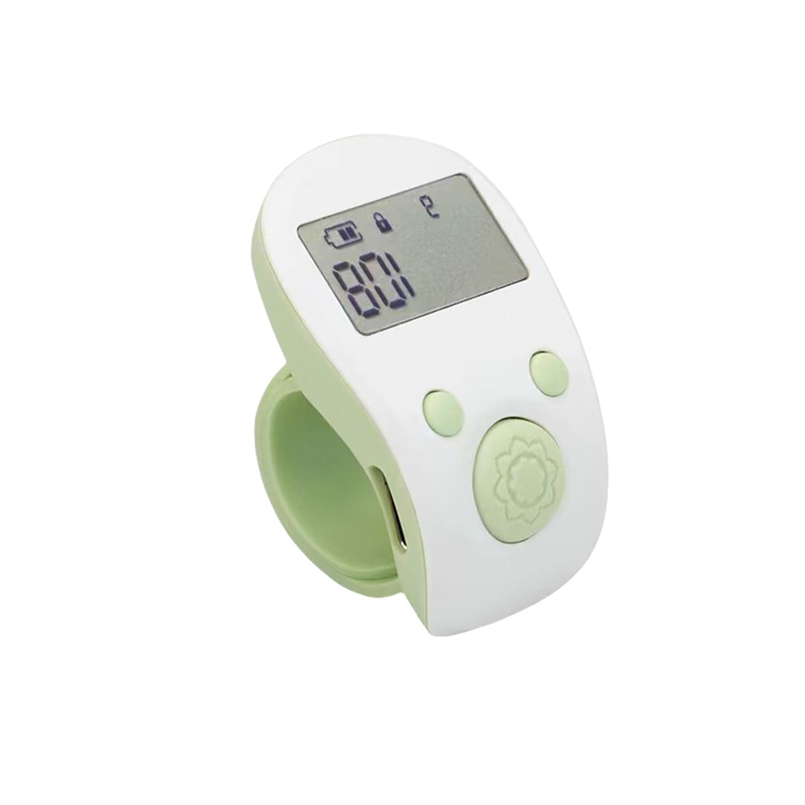 Finger Counter Rings Rechargeable Counter LED Electronic Handheld Tally Counter 9 Channels Clickering Time Counter зелёный
