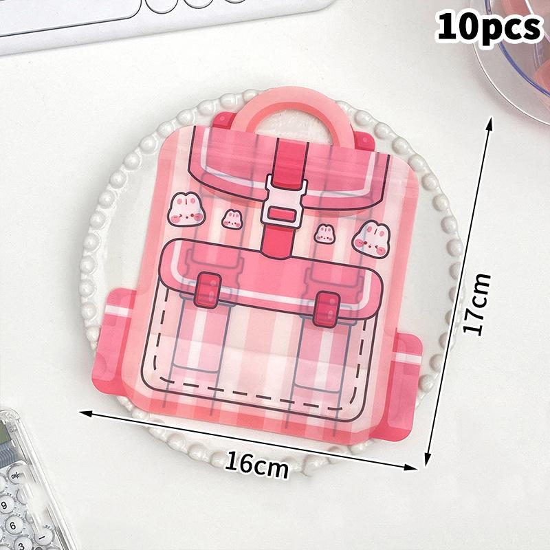 Cute Cartoon Schoolbag Shape Candys Packaging Bags Snack Cookie Storage Bag Children'S Day Birthday Sealing Bag