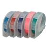 5pcs 3D Embossing Label Tapes 9mm Width 9.8ft Length Thermal Transfer Automatic Label Identification