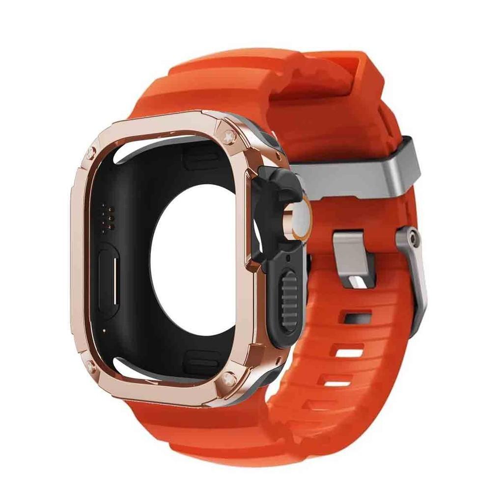 Silicone Strap+TPU PC Case For Apple Watch Ultra 3 2 1 49mm for iWatch Series 11 10 46mm band for Iwatch 9 8 7 6 5 4 45mm 44mm
