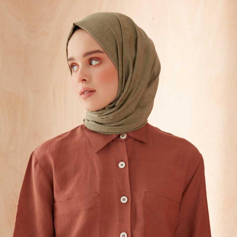 

Шаль из хлопка ShantuQ Anka, зеленая 85x190 зелёный