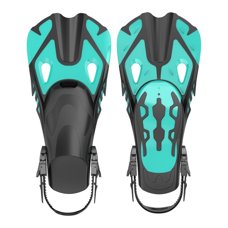 Adjustable Snorkeling Fins Adults Lightweight Short Blade Swimming Gear Outdoor Water Sports