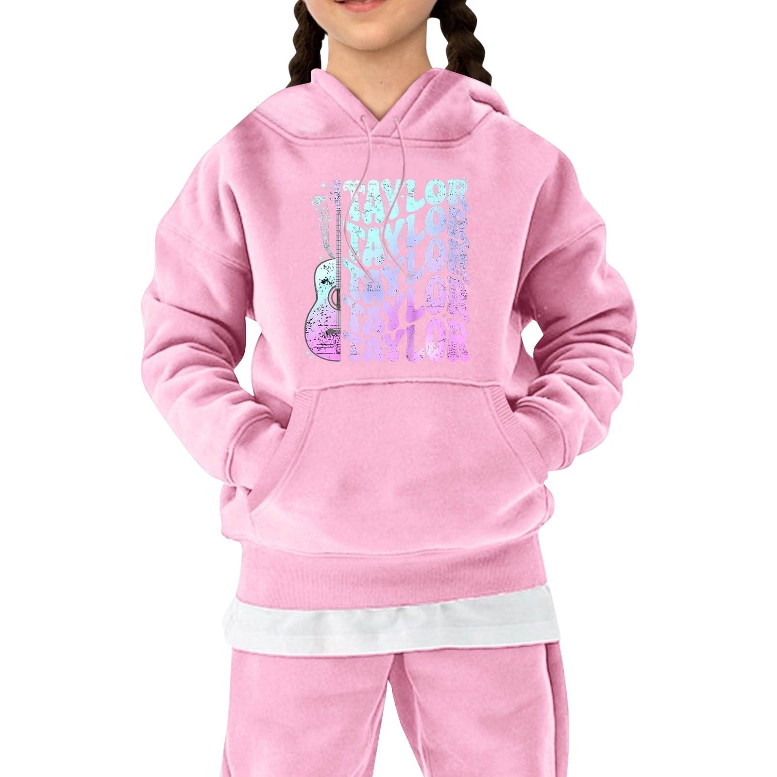 

Детская флисовая толстовка с капюшоном и длинными рукавами на осень и зиму, унисекс, повседневный топ с рисунком из мультфильмов 130 розовый