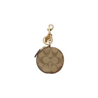 Coach Münze 9 Klassische Monogramm Reißverschluss Geldbörse Damen Geldbörse Khaki CG762-IMKHA