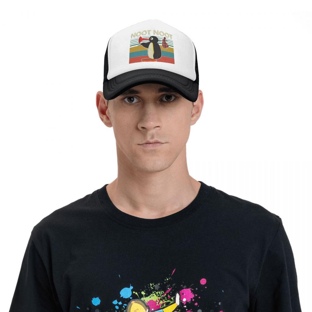 Noot Trucker Hats Pingu Pinga Penguin TV Mesh Net Baseball Cap für Unisex Frauen Kpop Snapback Caps Streetwear
