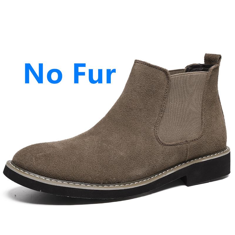 Men'S Shoes Fashion Suede Chelsea Boots Men Spring Autumn Slip On Ankle Boots Vintage Motorcycle Male Brand Handmade Footwear