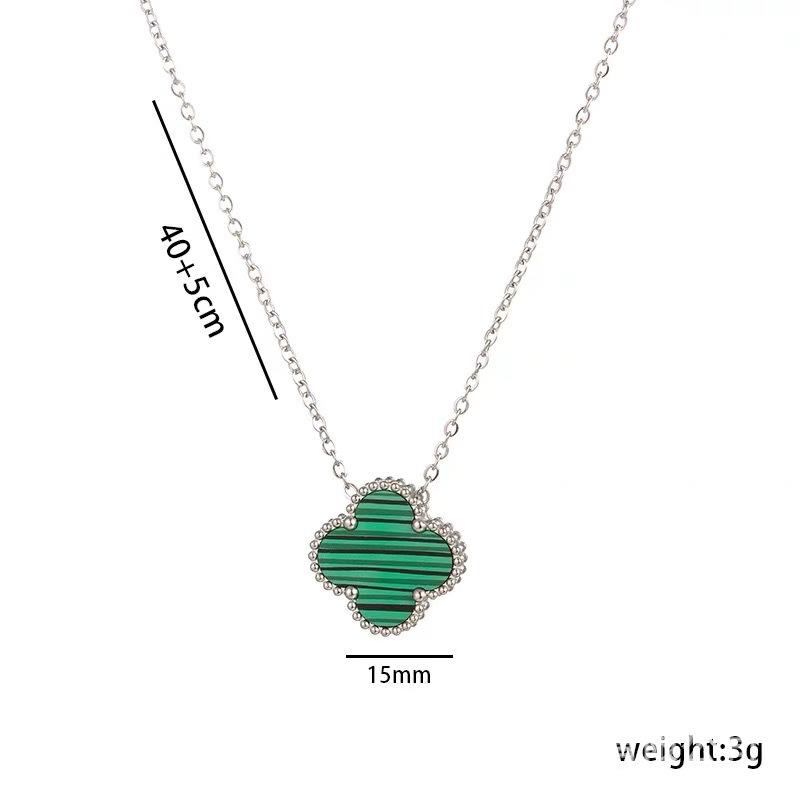 

15 мм ожерелье из одного цветка четырехлистного клевера из титановой стали 18 карат, легкое, роскошное, высокое чувство, простое, модное, универсальное 18K