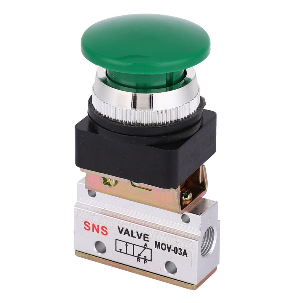 2 Position 3 Way G1 8 Pneumatic Mechanical Valve Push Button Switch MOV 03A
