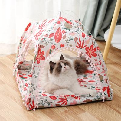 Tente Mini pour Animaux de Compagnie Parc à Jouets Maison de Couchage Respirante Douce Amovible Cachette Maison Chenil pour Chiots