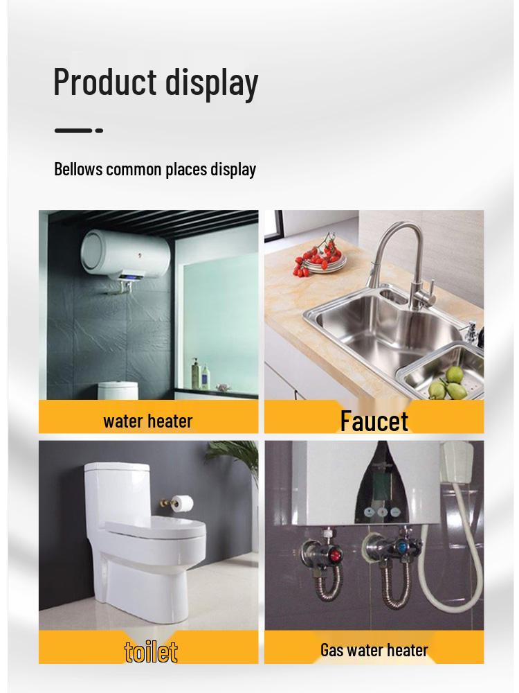 Stainless Steel Explosion-Proof Corrugated Water Inlet Hose for Heaters and Toilets