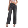 KOTTY Women High Rise Cotton Lycra Blend Ankle Length Jeans Black