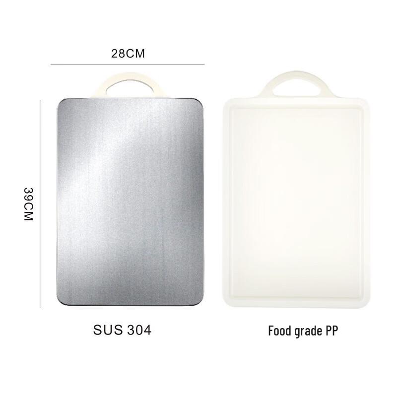 304 Stainless Steel & PP Double-Sided Cutting Board