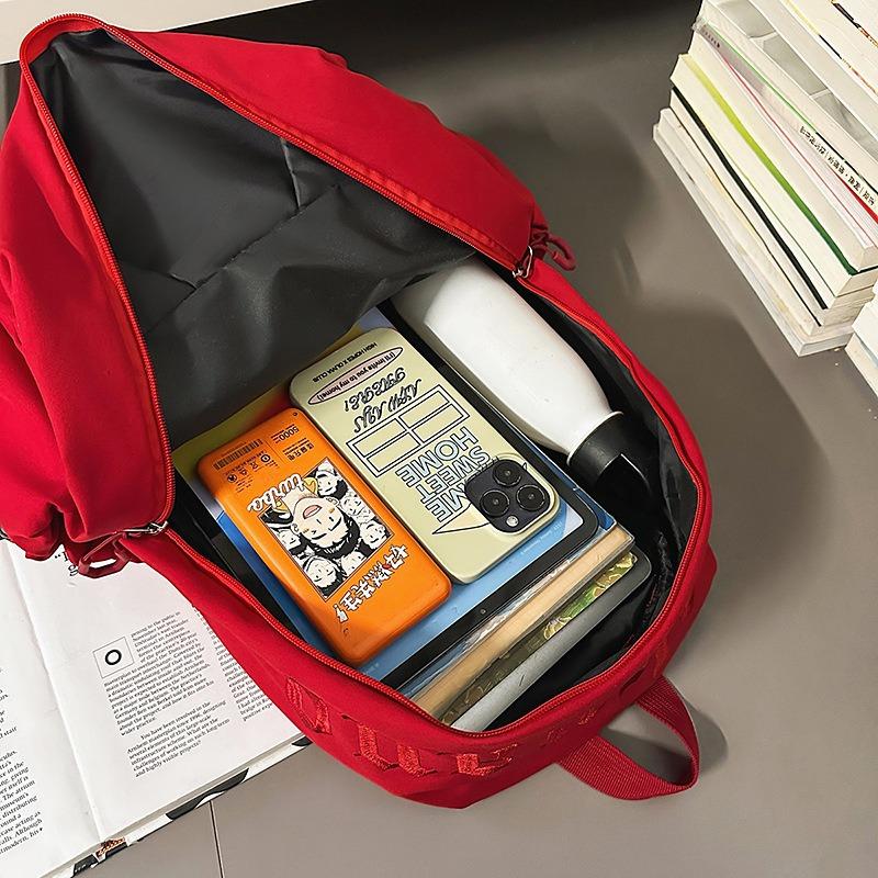 High value solid color simple backpack couple light travel mountaineering large capacity backpack