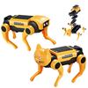 2IN1 Solar Robot Dog Replaceable Cat Head Science Experiment Boys Toys Solar Power DIY Assembly Electric Mechanical Dog Kids Toy
