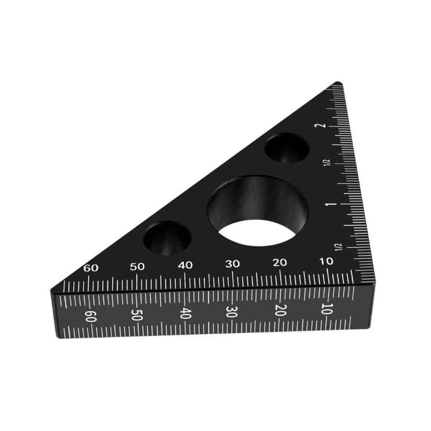 

1 Pcs Ruler 45/90 Degree Metric Scale Precision Angle Ruler Aluminum Alloy Thickened Height Ruler Multifunction Woodw чёрный