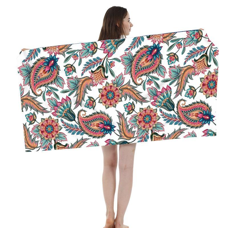 Classic Leopard Print Beach Towel Polyester Quick Dry Sand Free Swim Bath Towel for Women Sexy Animal Pattern Summer Pool Travel