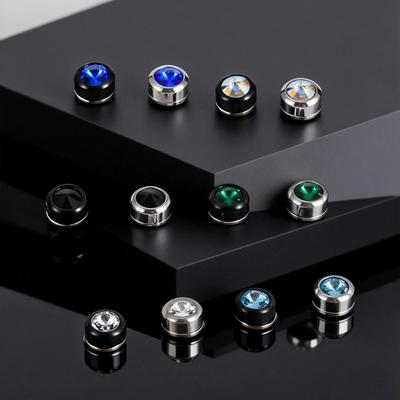Stijlvolle Ronde Zirconia Niet-doorborende Kleine Oorbellen Roestvrij Staal Magnetische Oorstekers Clips voor Mannen Punk Mode Sieraden Cadeaus