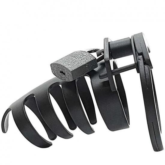 Classic Steel Chastity Lock & Cock Cage-100% Waterproof Customizable Stainless Steel BDSM Device