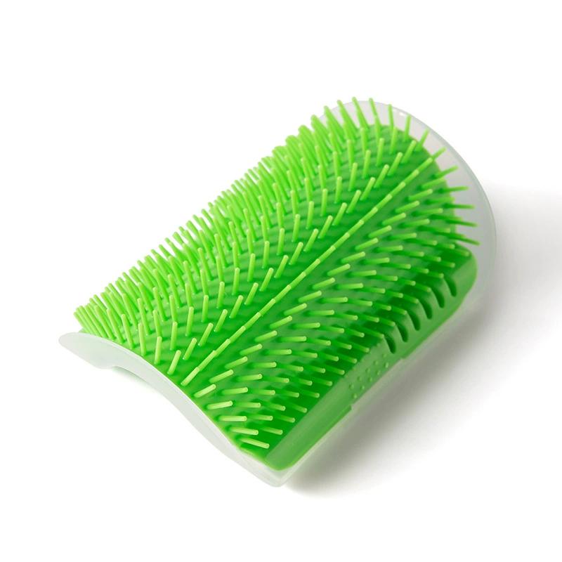 

Новые кошки Настенная угловая чесалка Щетка Расческа для питомца Царапающие щетинки Массажер-арка Аксессуары для самогруминга зелёный