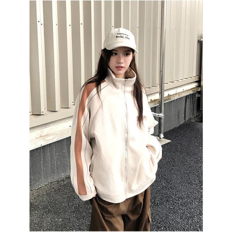 Suede jacket jacket women's new loose design casual baseball jersey men's and women's coats