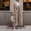 Women's Fashion Casual Solid Color Print Autumn Winter Long Sleeve POLO Neck Plus Thick Velvet Jackets & Coats