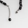 Bien Vetu 6Mm Onyx X Pave Setting Ping Pong Necklace