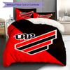 Athletico Paranaense Pattern Bedding Set Quilt Cover Pillowcase Home Decor Gift (1 * duvet cover + 2 * pillowcase, without core)