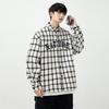 Spring and Autumn New Trendy Brand Loose Shirts and Jackets for Boys Versatile Plaid Hong Kong Style Casual Loose and Handsome Tops for Men