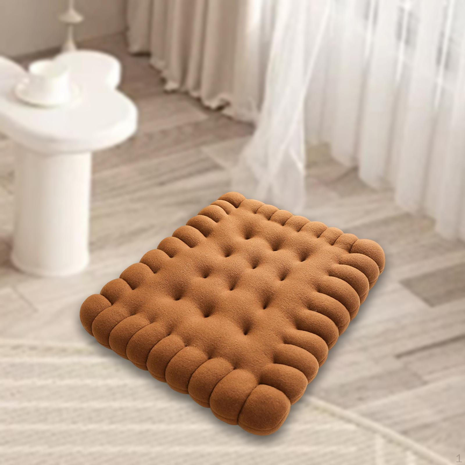 Подушка в форме печенья подушка мягкая удобная современная подушка для стула Square темно-коричневого 1789₽