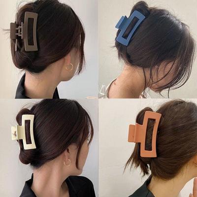 Large Square Geometric Hair Claw Clip - Fashion Accessory
