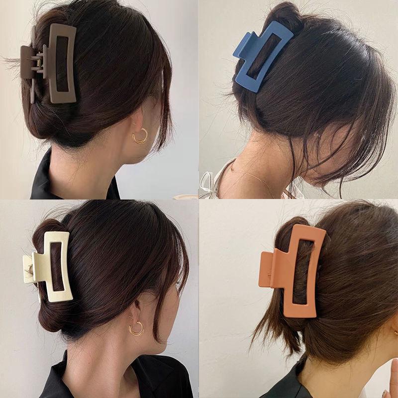 Large Square Geometric Hair Claw Clip - Fashion Accessory