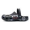 Crocs Classic Clog Devil's Eye Graffiti Versatile Comfortable and Simple Hole Shoes Unisex Black