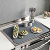 1PCS Stove Top Cover Protector Mat Non-Slip Silicone Heat Resistant Mat for Kitchen Countertop Dish Drying Rack Pad with