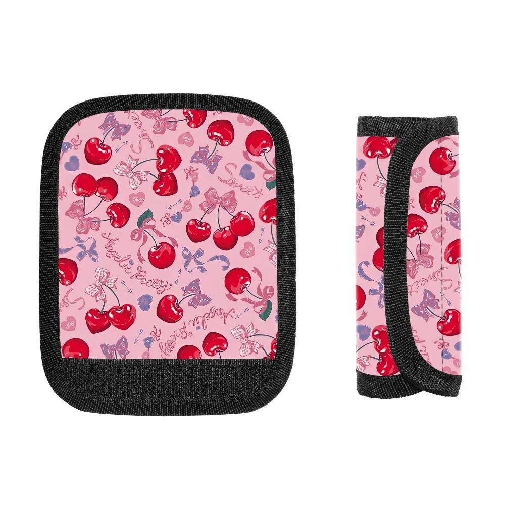 Soft Luggage Handle Cover Anti-slip Bowknot Cherry Suitcase Bag Handle Sleeve Waterproof Replacement Luggage Handle Wrap Grip