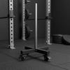 Barbell Plate Storage Trolley Locking Wheels Fitness Equipment Space-Saving