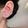 2/3/4Pcs Shiny  Silver Color Wing Stud Earrings For Women Girls Luxury Metal Geometric Hollow Earring Jewelry Gifts