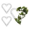 Heart Shaped Iron Ring White Metal Hoop for Wreath Garland Decoration 30cm
