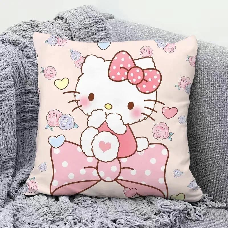Sanrio Hello Kitty Printed Cushion Cover Sofa Cushion Cover, Cute Girl Bedroom Decoration Kawaii Sweet Cool Girl Room Decoration