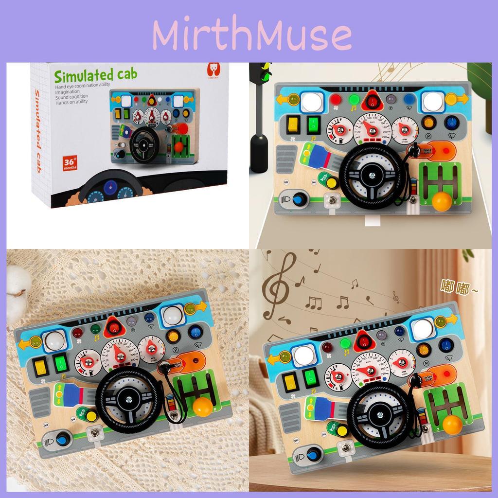 Beschäftigtes Holz Kleinkinder Brett Lernspielzeug Spiel mit elektronischem Lenkrad