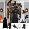 Halloween Costumes Adult Steampunk Outfits Set Cloak Robe Funny Steampunk Cosplay Masque Costume for Unisex Men Women Parties