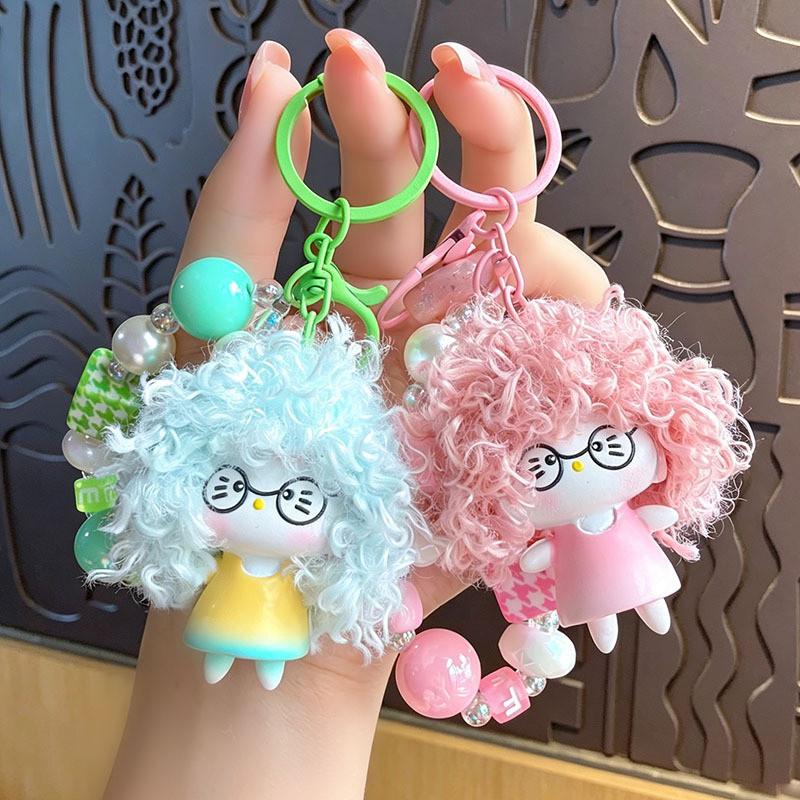 Cat Keychain With Resin Material And Big Wave Design For Gifts And Parties