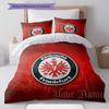 Eintracht Frankfurt Custom Name Pattern Bedding,Quilt Set Quilt Cover Pillowcase Home Birthday Gift(1 * Duvet Cover + 2 * Pillowcase, Without Core)