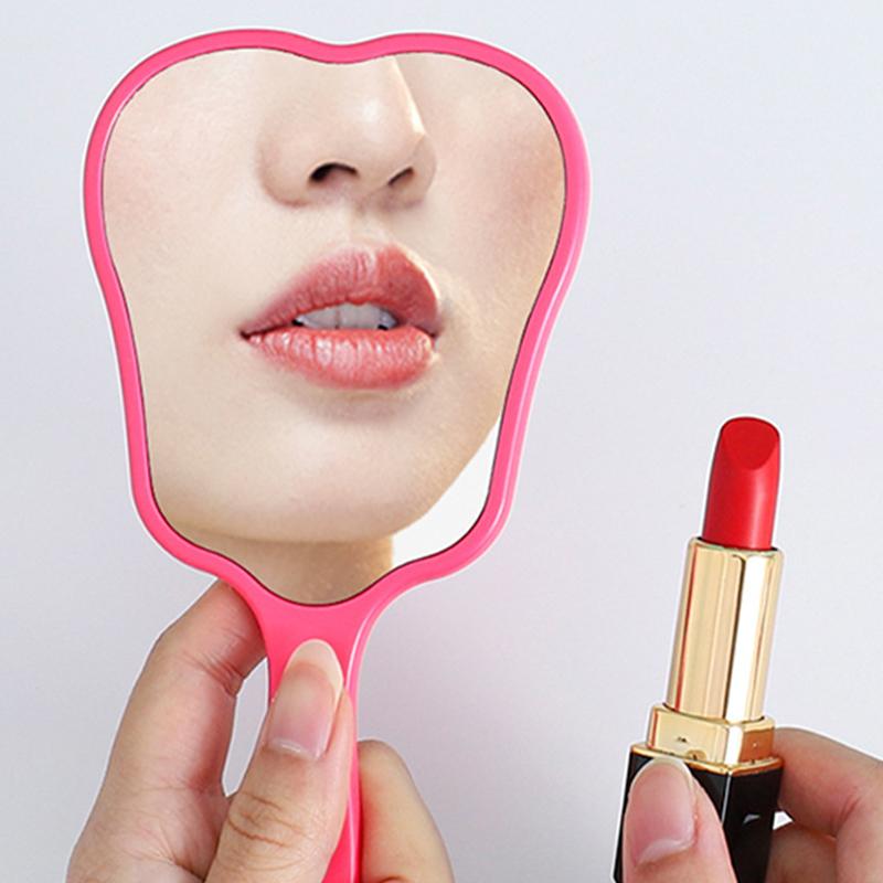 Mini Fan-Shaped Handheld Makeup Mirror Fan Shape Makeup Vanity Mirror With Handle Hand Mirror Spa Salon Compact Mirrors