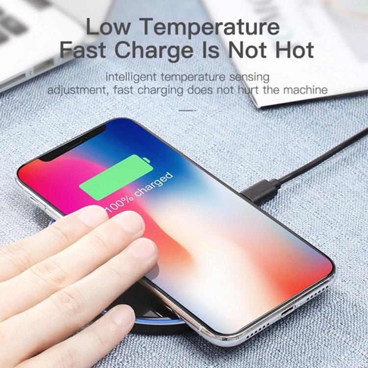 WX-70 15W Ultradünnes kabelloses Ladegerät Spiegel-Wireless-Ladegerät für Mobiltelefone