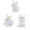 Yousheng 3 Pcs Mini Dog Figurines Cartoon Resin Dog Miniature Figures Little Puppy Statue for Cake Toppers Fairy Garden DIY Crafts