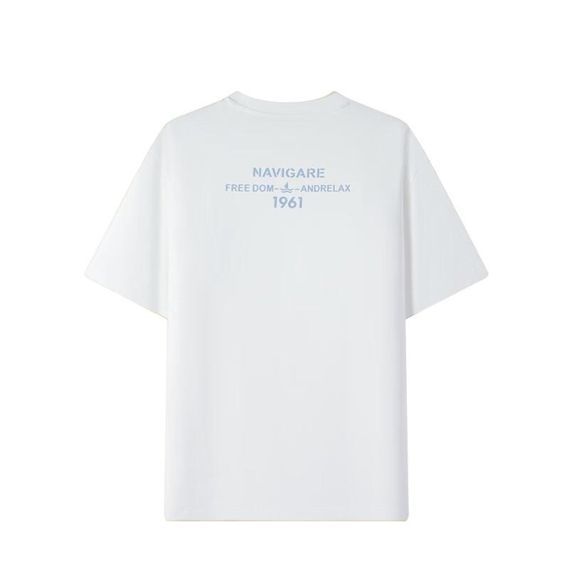 Navigare Men's Cooling Antibacterial Cotton Heavyweight Loose Fit T-Shirt